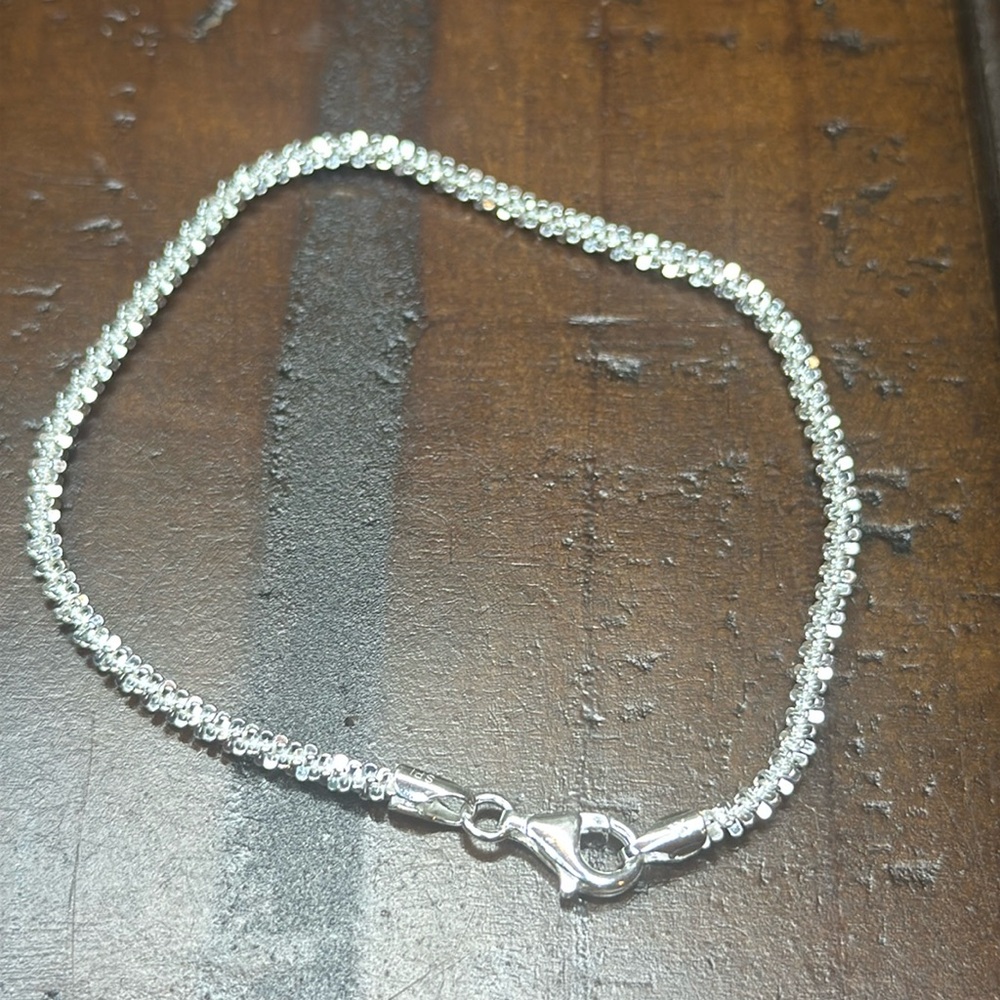 925 Sterling Silver Twisted Rock Bracelet